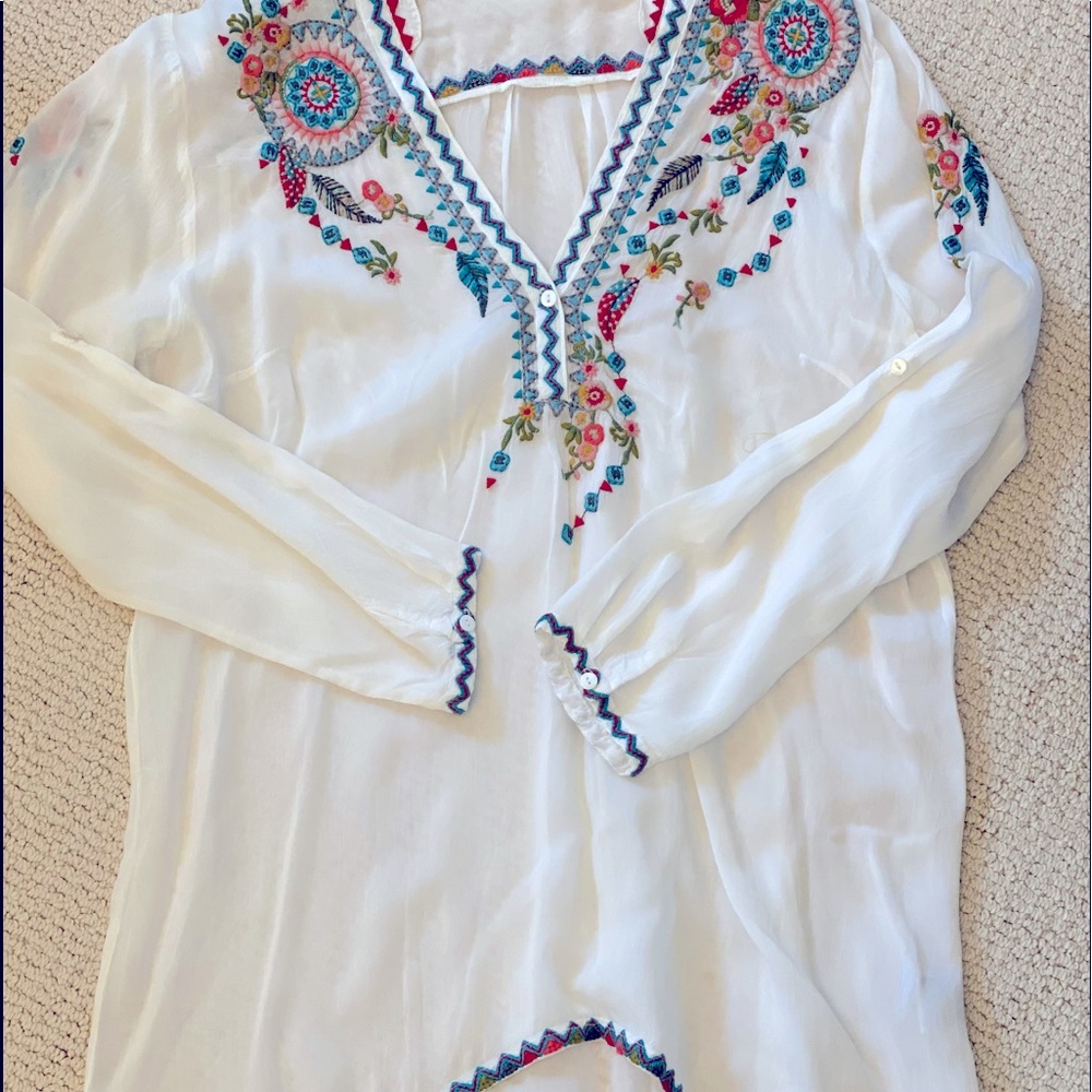 Johnny Was White Tunic M/L